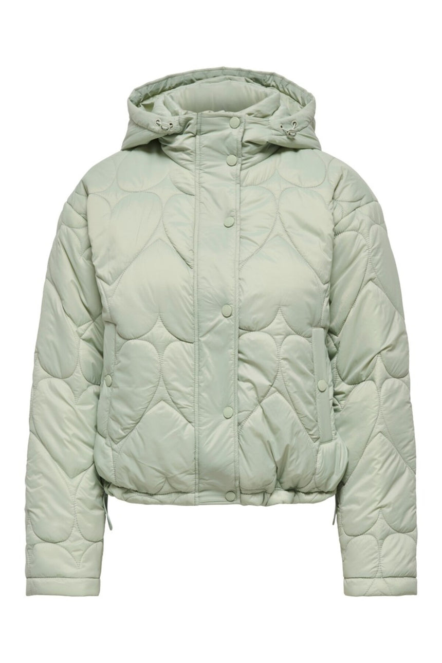 JACK JONES 15373691 ONLTAHIA LW HEART HOOD JACKET CC OTW - Gri