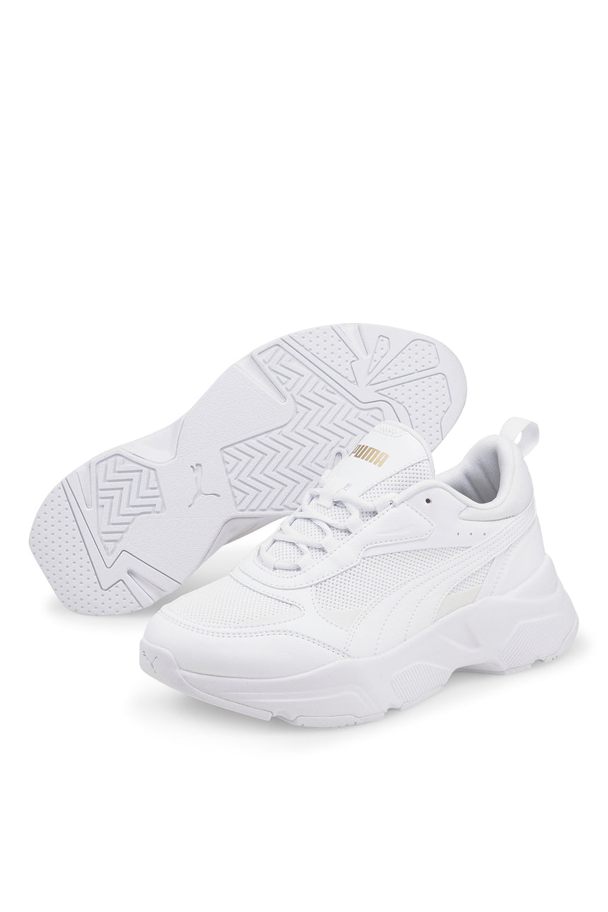 Puma Cassia Ayakkabı 384647 - White-White-Team Gold