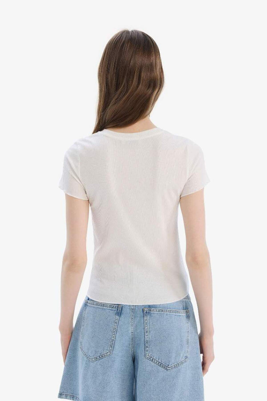 DeFacto K7064AZ Kadın T-Shirt - Siyah