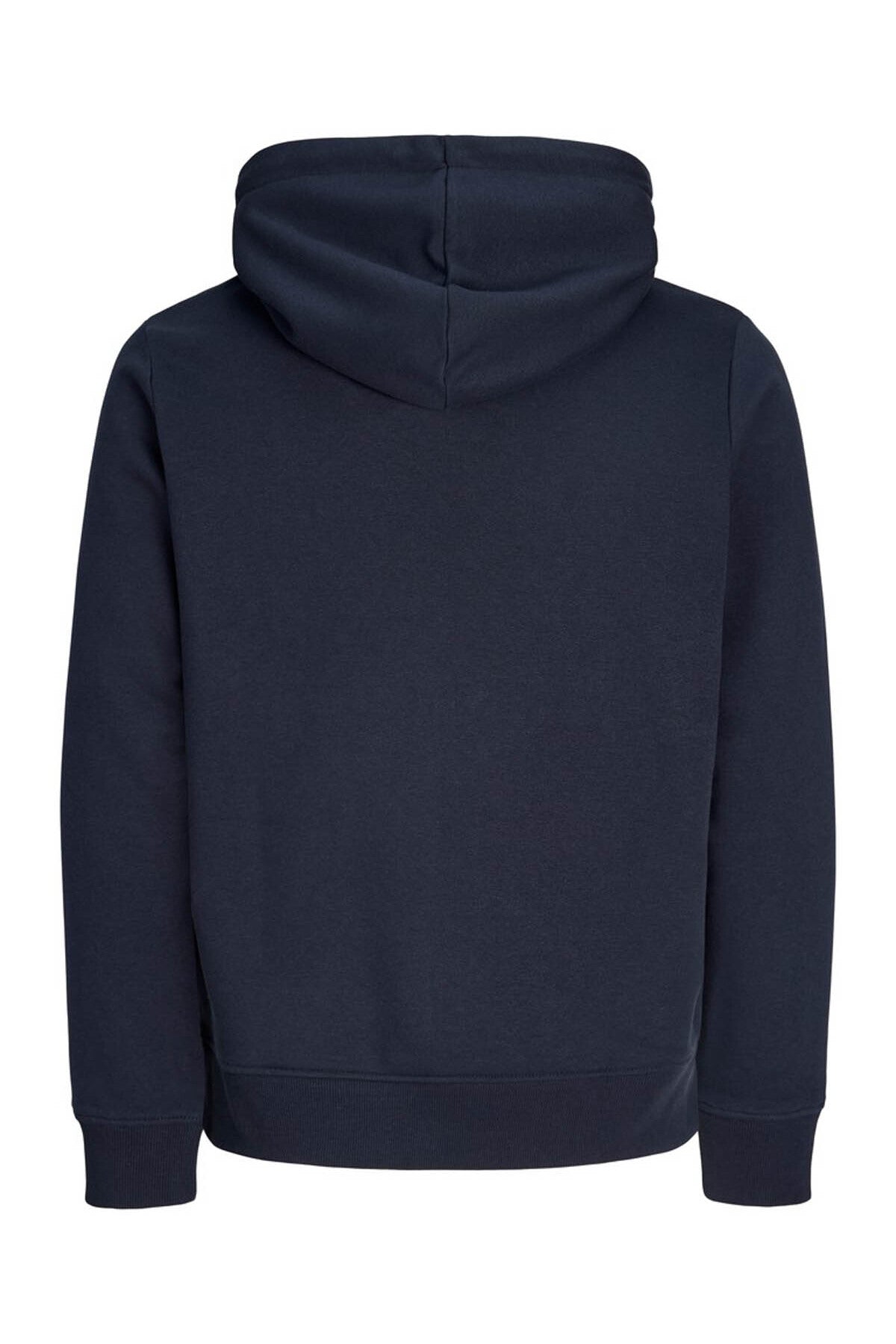 Jack & Jones Buster Erkek Kapüşonlu Fermuarlı Sweatshirt 12298627 - Mavi