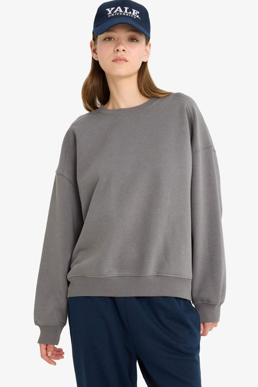 DeFacto Kadın Sweatshirt A4177AX - Gri