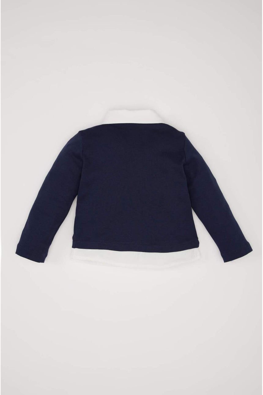 DeFacto D9334A5 Çocuk T-Shirt - Koyu Lacivert