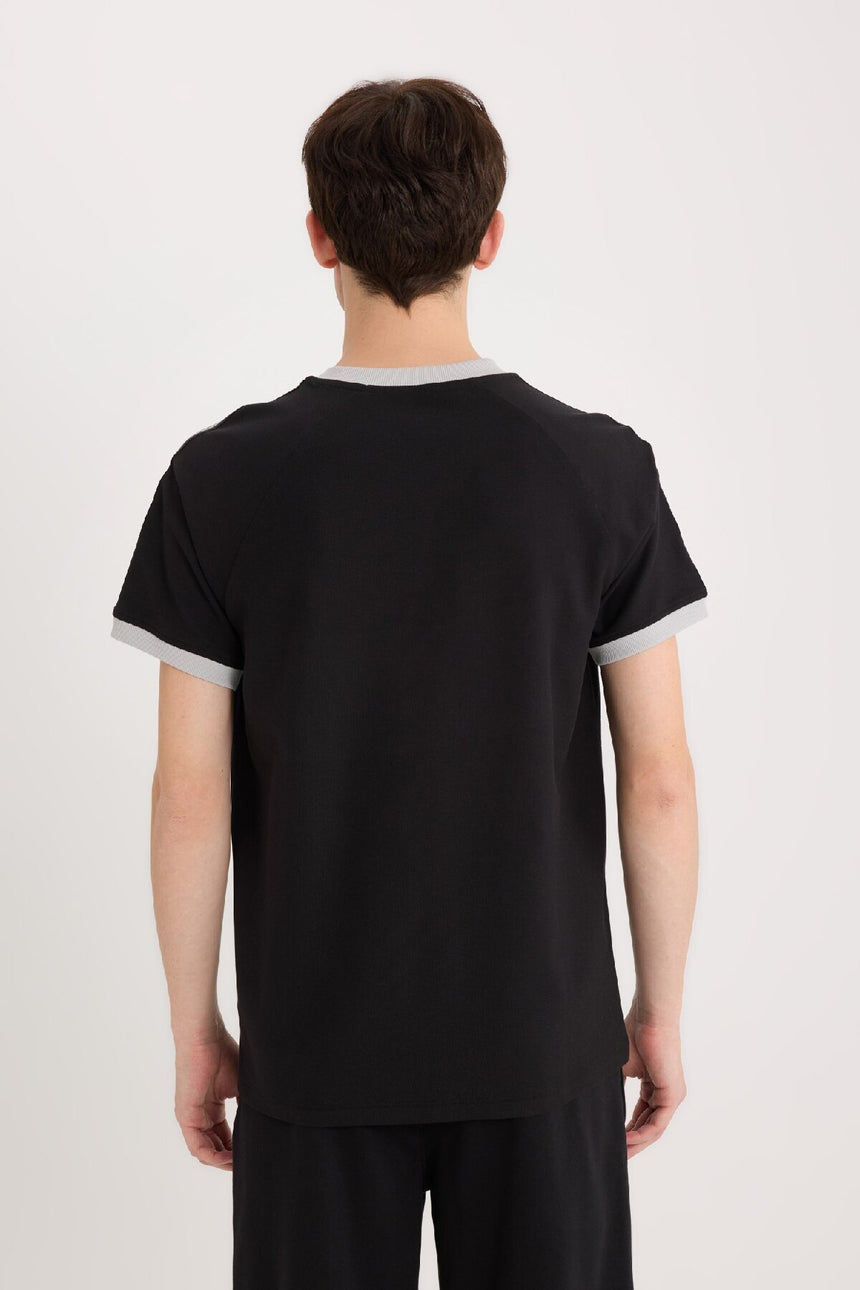 Defacto Erkek T-Shirt C2563Ax - Siyah