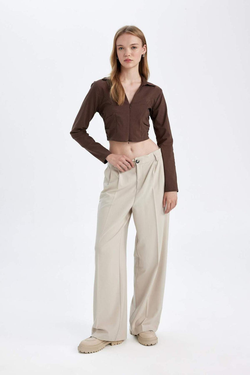 Defacto Kadın Trousers D8150AX - Siyah