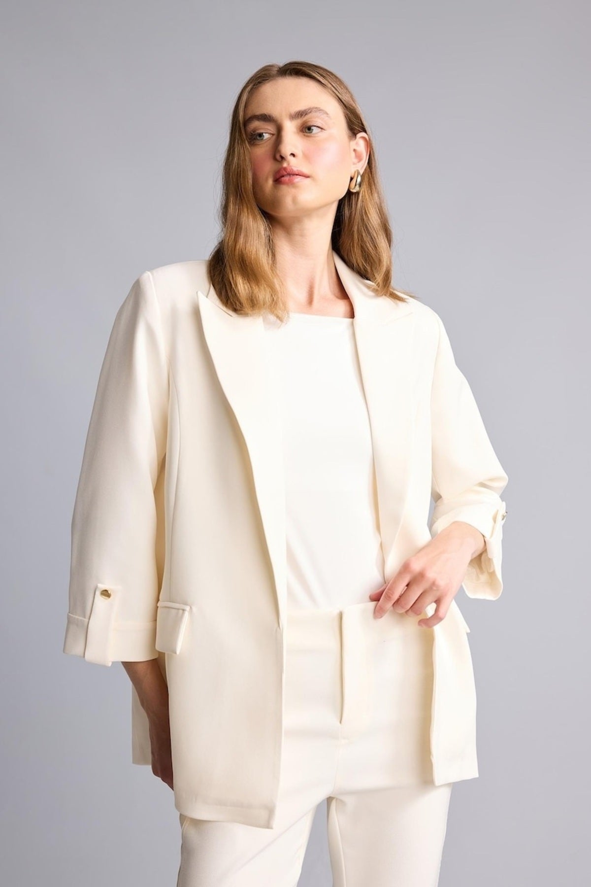 DeFacto Kadın Blazer Ceket C3215AX - Beyaz