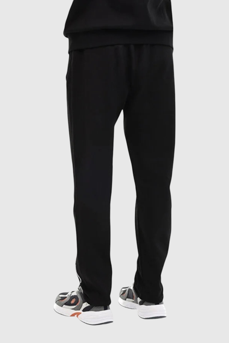 Sporline Lumberjack Renato siyah regular kesim erkek eşofman altı, polyester ve elastan karışımlı rahat tasarım