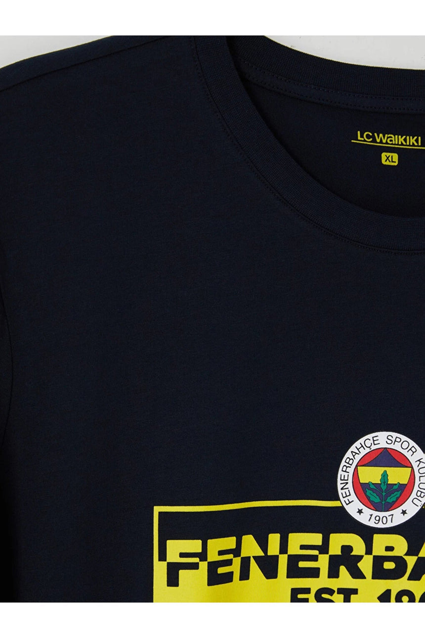 LC Waikiki Erkek Fenerbahçe Baskılı Pijama Takımı W6B463B8 - Açık Lacivert