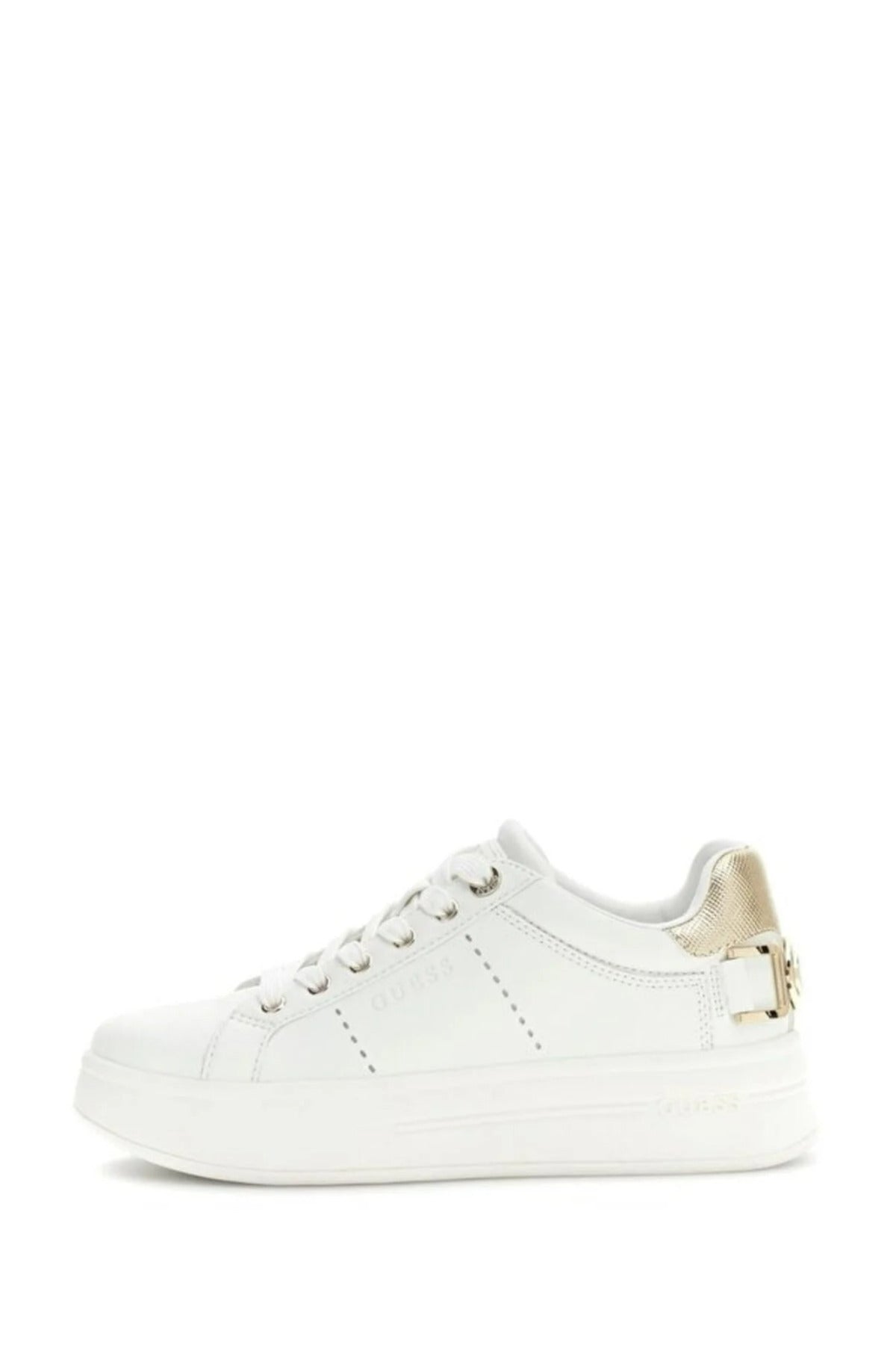 Guess Wesli Kadın Sneaker FLPWESELE12 - Beyaz/Altın Rengi