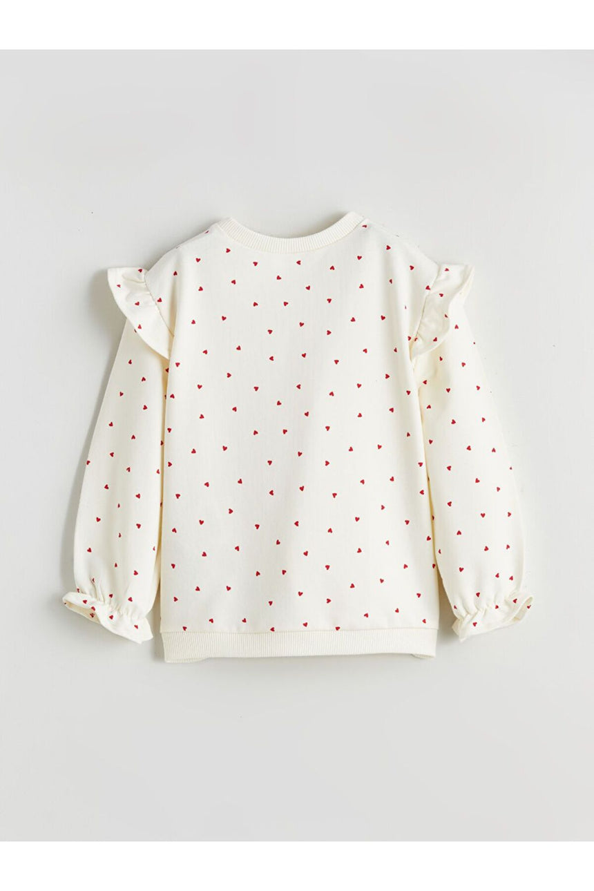 LC Waikiki Çocuk Uzun Kollu Sweatshirt W5NE33B1 - Krem