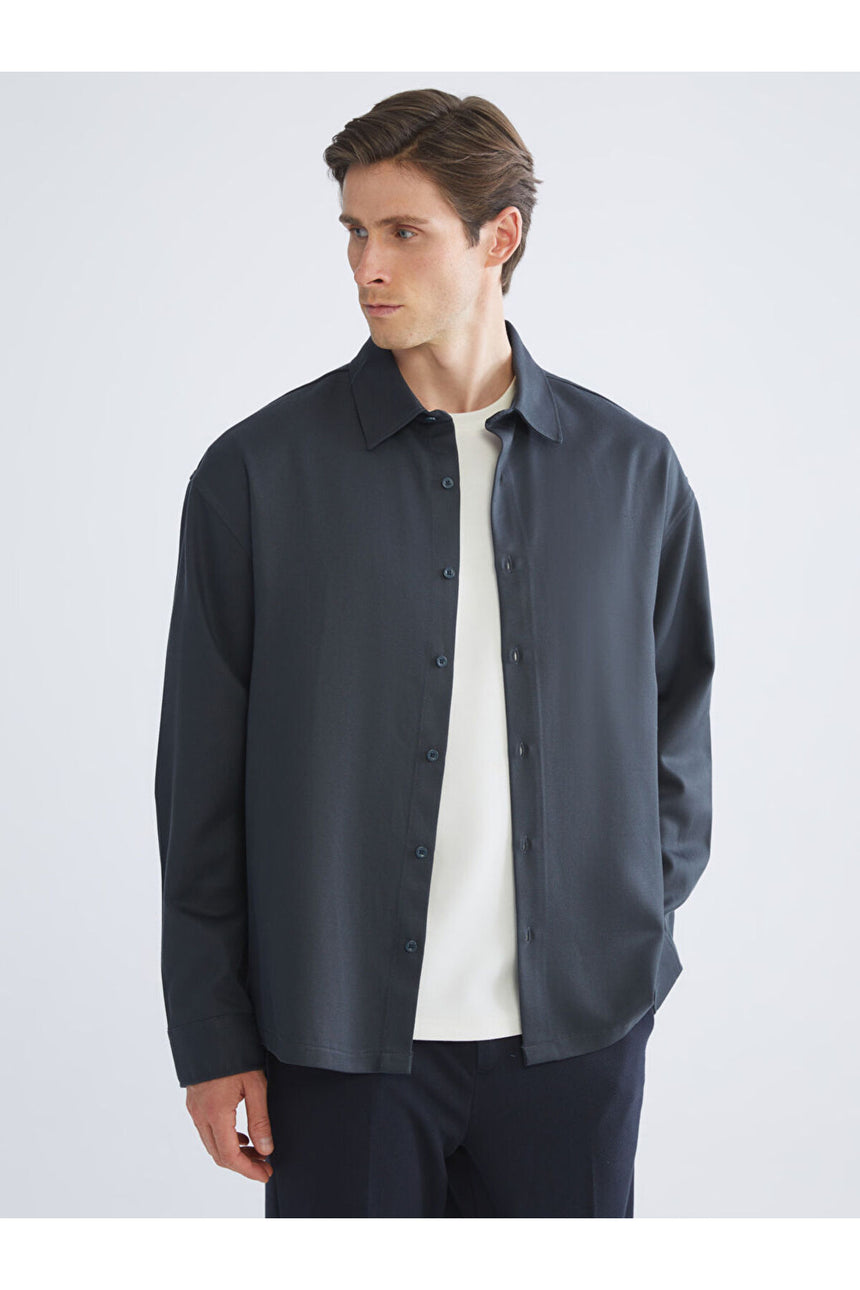 LCW ERKEK W5I464F8 UK.GMK,V-TENCEL - Petrol Mavisi