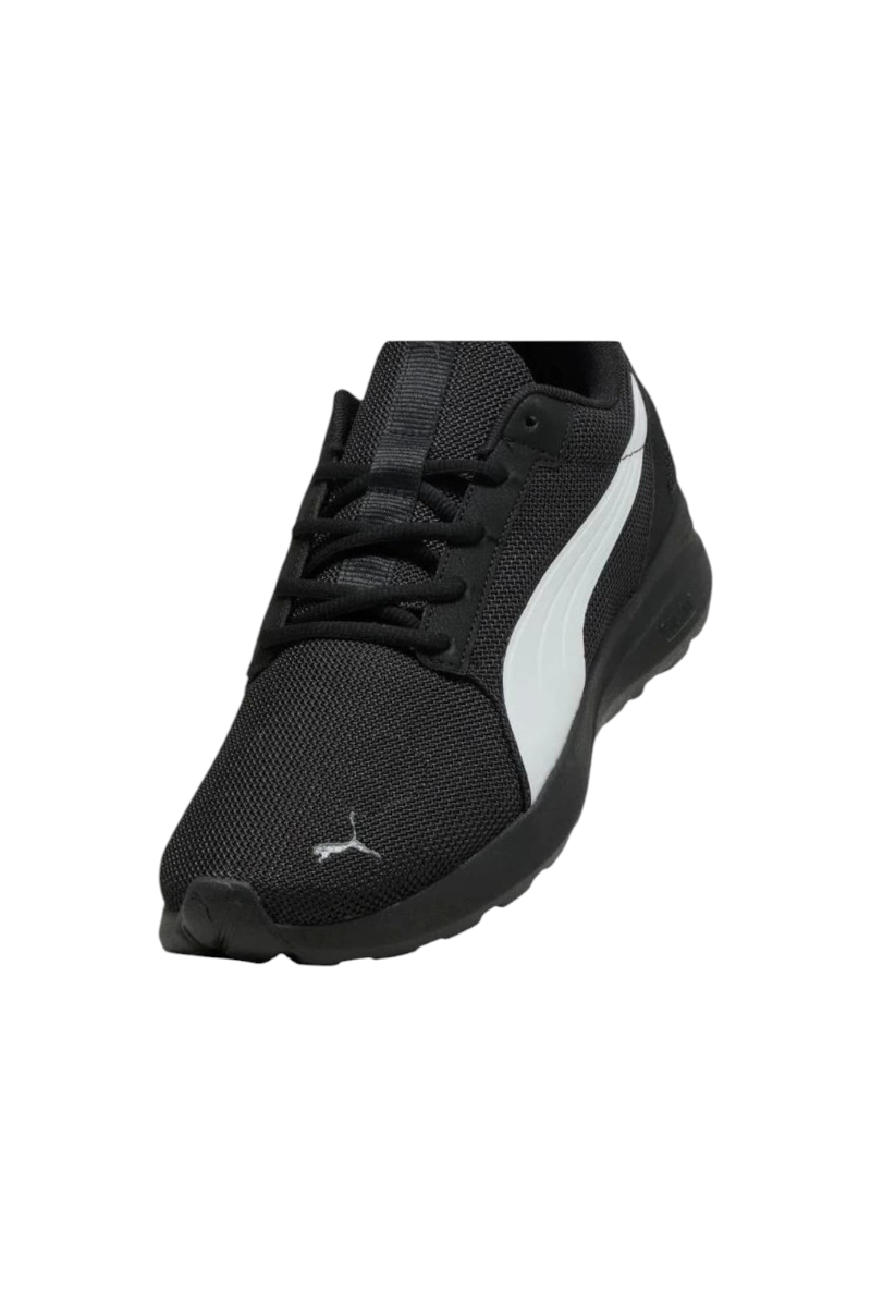 Sporline Puma Softride Cosmic LT siyah ve beyaz erkek spor ayakkabı, nefes alabilir file yüzeyli günlük sneaker
