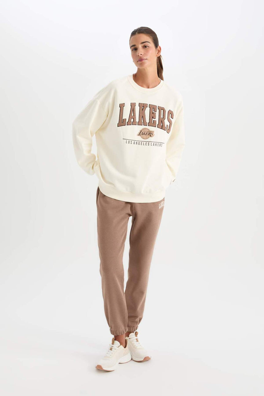 DeFacto Kadın Sweatshirt A9550AX - Ekru