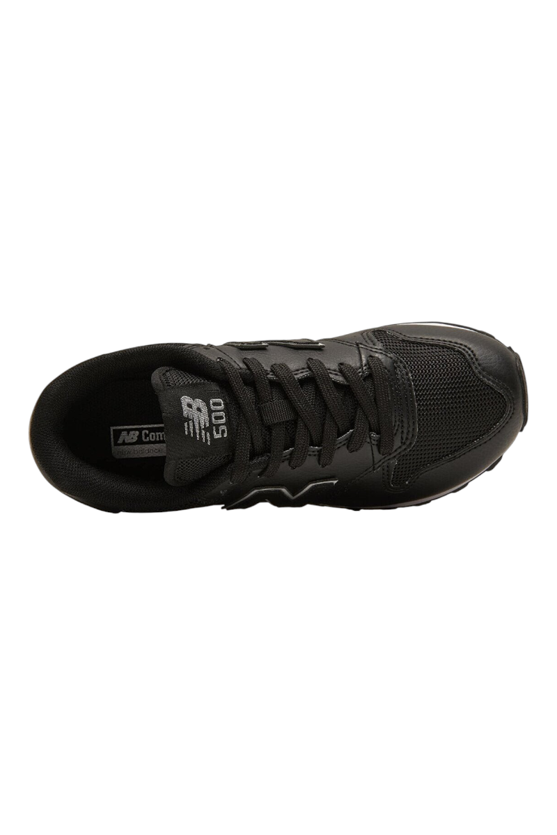 Sporline New Balance 500 kadın spor ayakkabı, siyah renkli, bağcıklı, retro tasarımlı günlük yürüyüş ayakkabısı