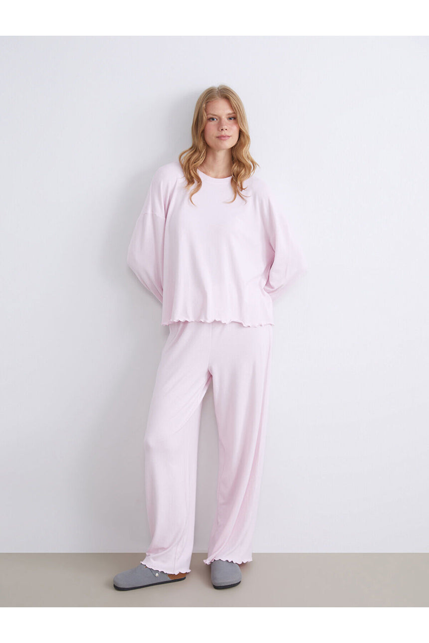 LC Waikiki Kadın Pijama Takımı W5GP72F8 - Pembe Lila