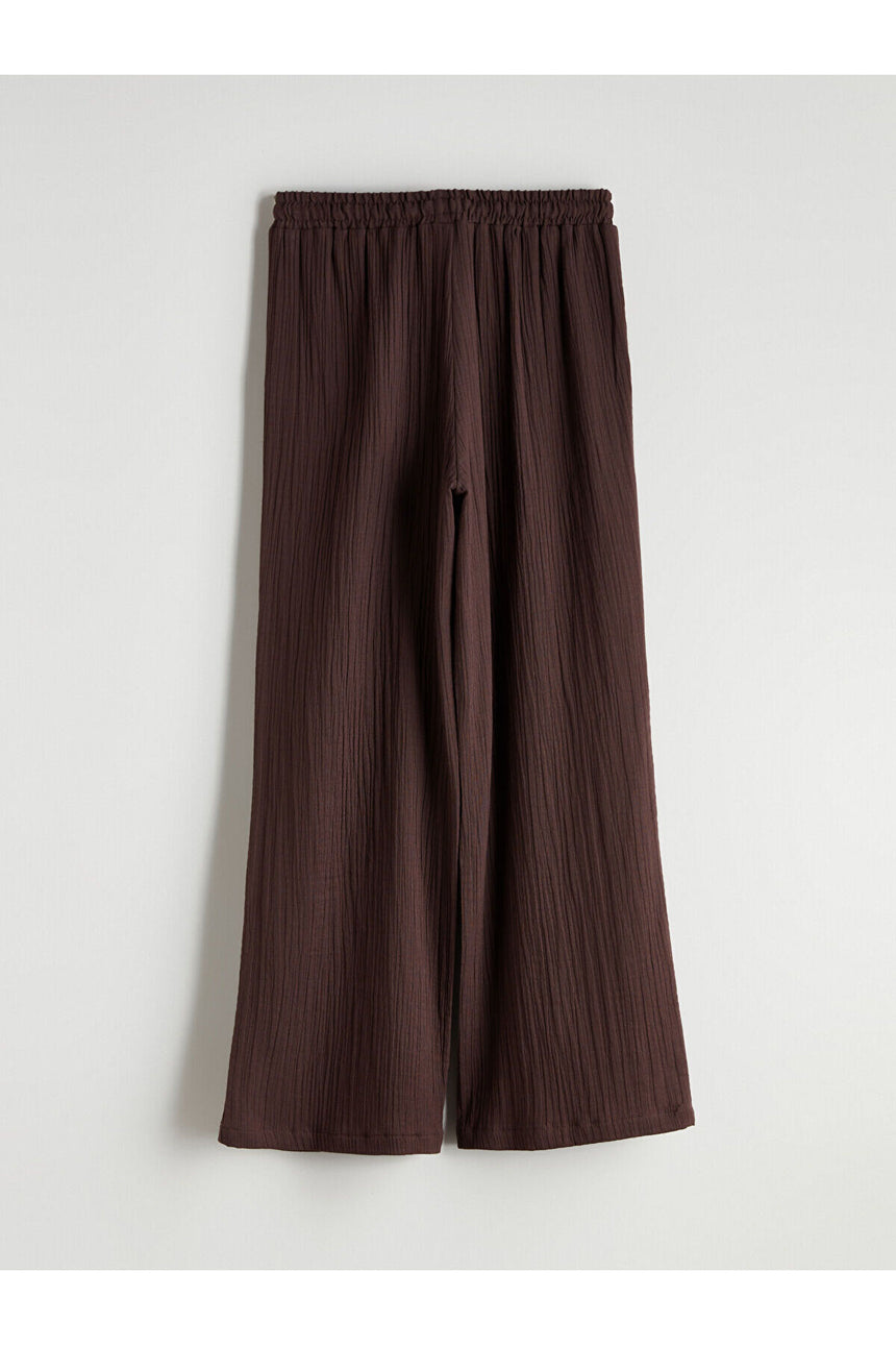 LC Waikiki Kadın Pantolon W5K927D8 - Koyu Kahverengi