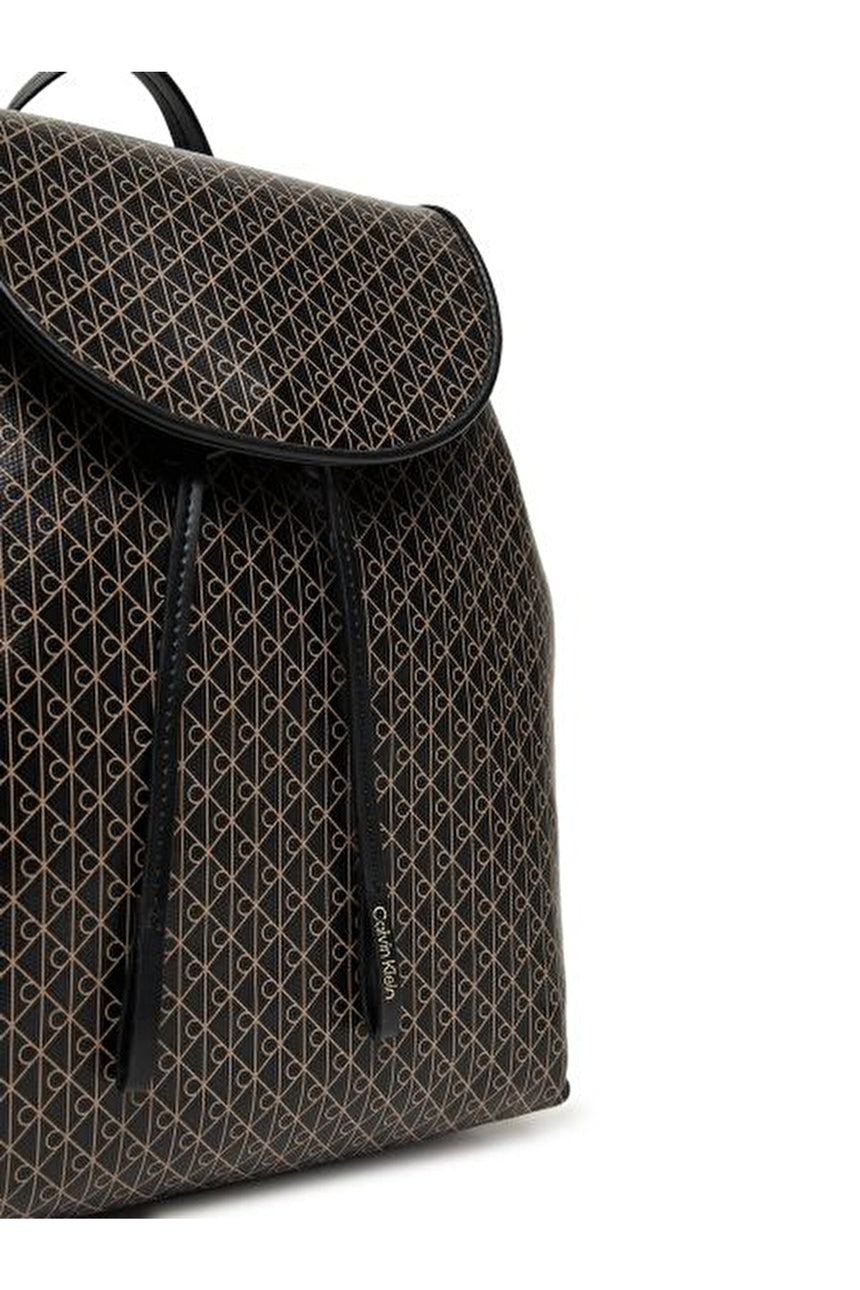 Calvin Klein Kadın EMBLEM AOP MINI BACKPACK LV04F3507G - Siyah