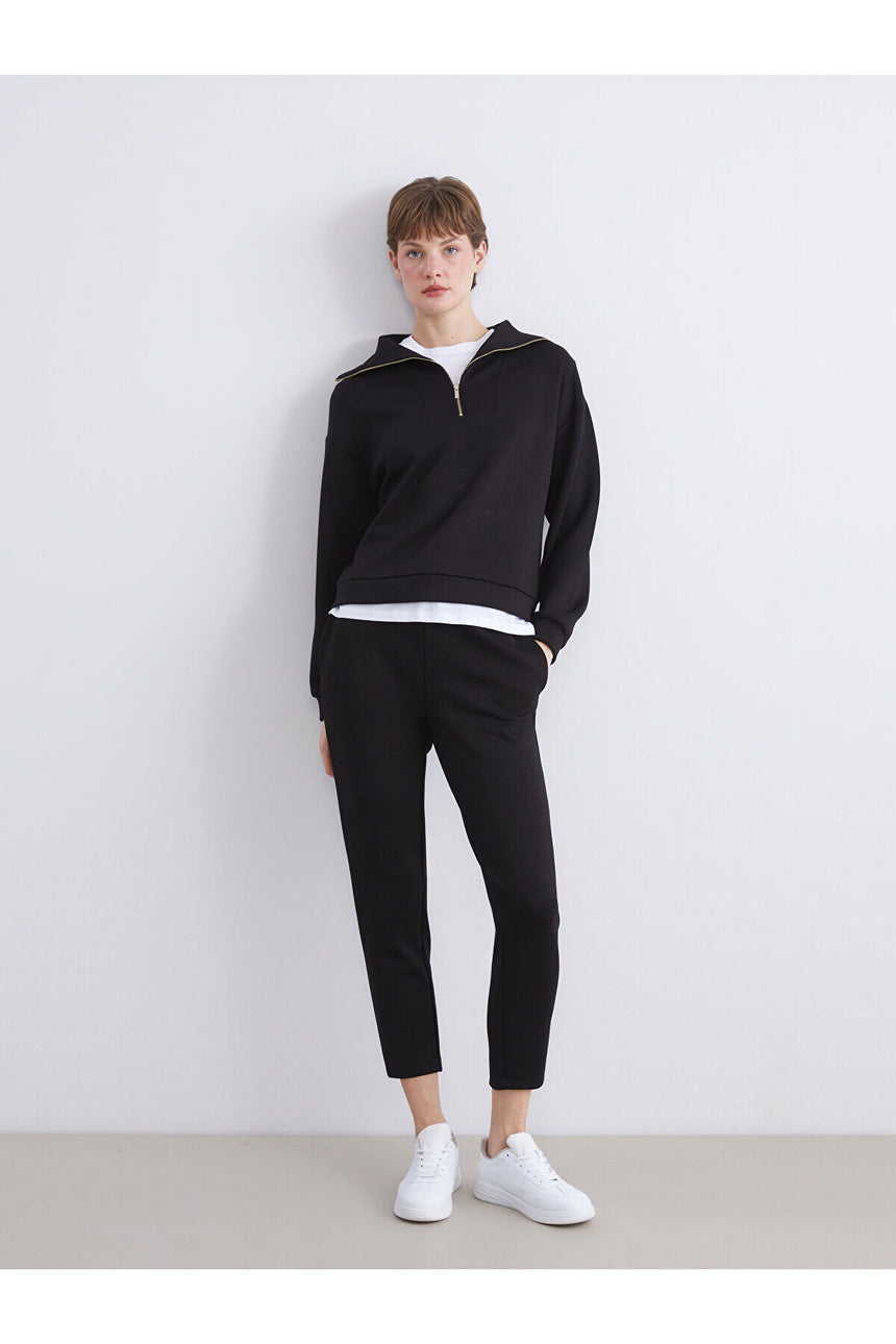 LC Waikiki Kadın Sweatshirt W53769H8 - Siyah