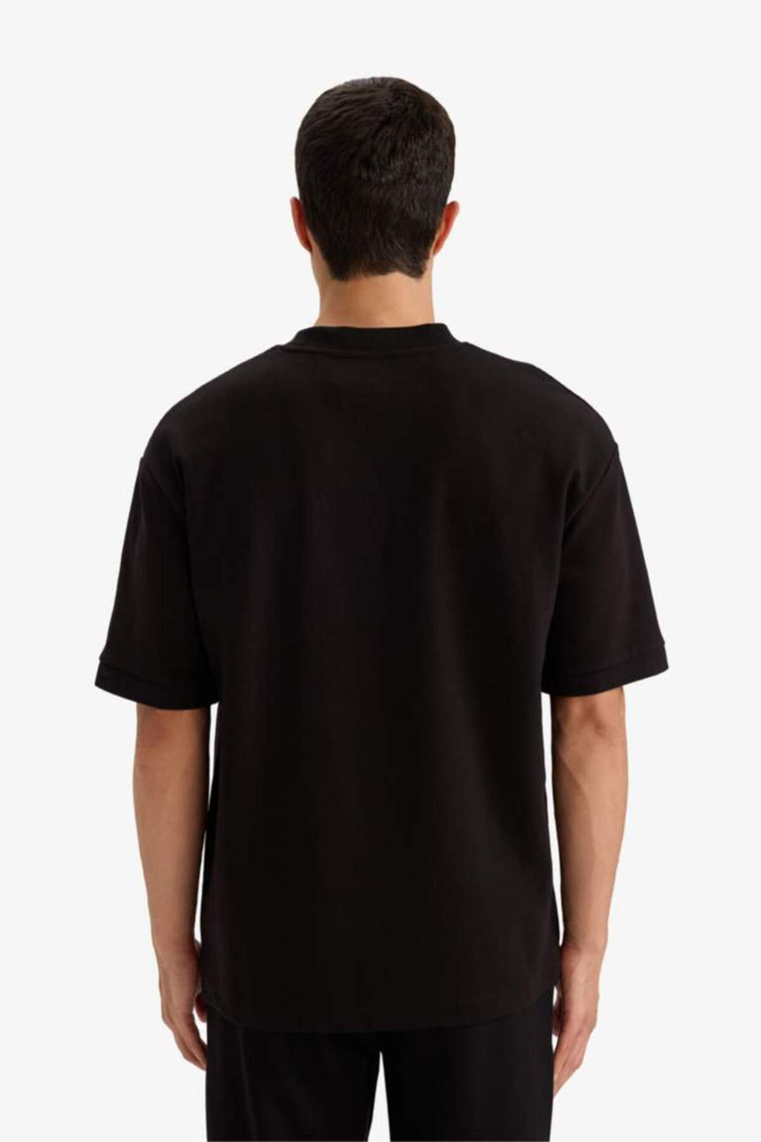 DeFacto F9856AX Erkek T-Shirt - Siyah