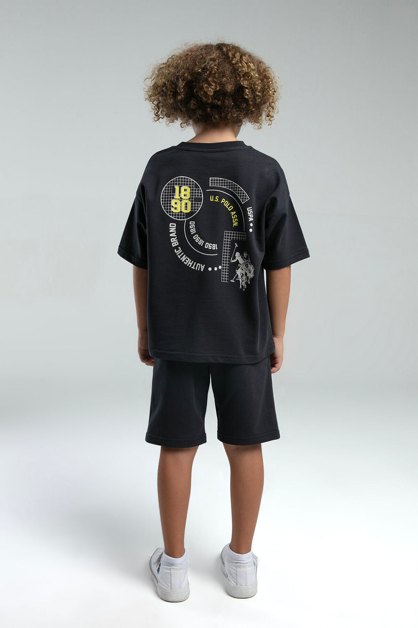 U.S. Polo Assn. Erkek Çocuk Bermuda Takım Us2053-4 - Antrasit