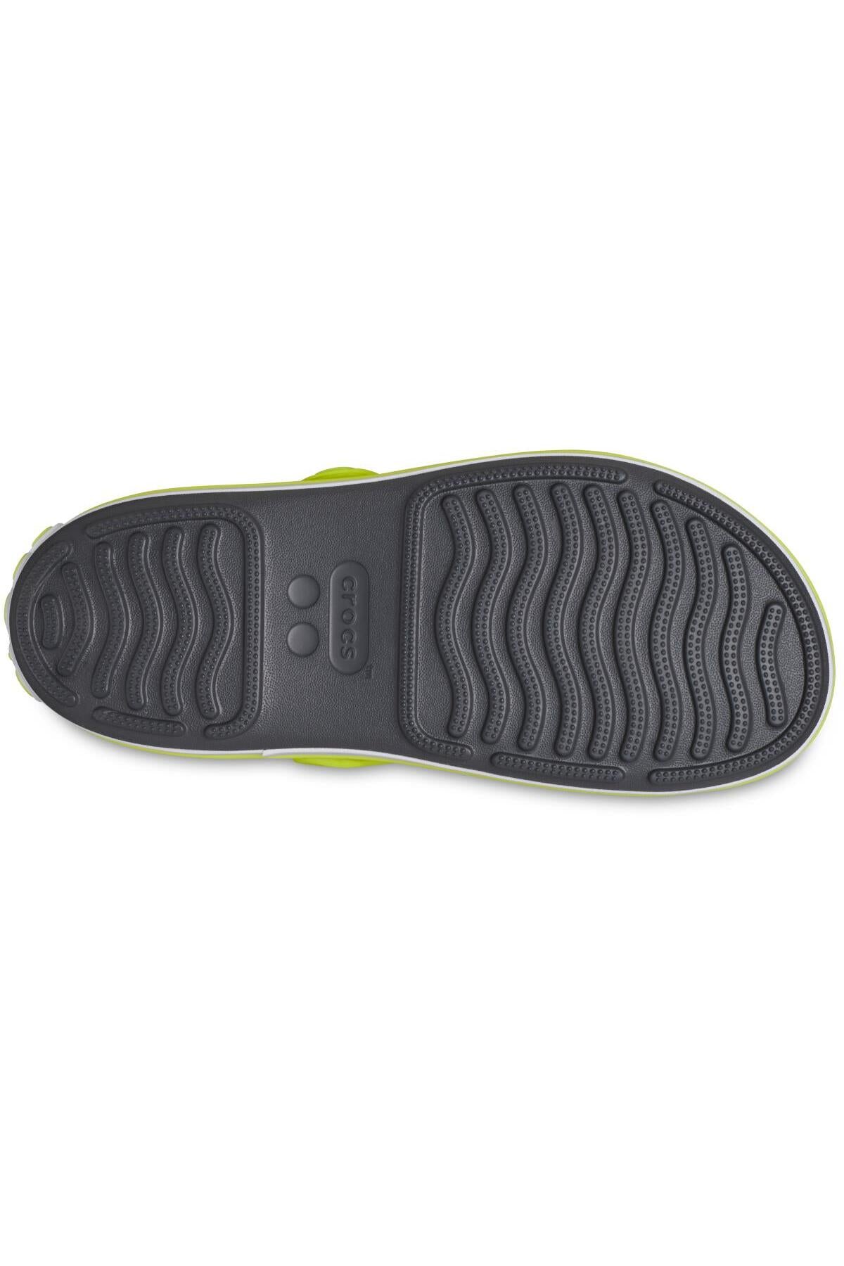 Crocs Crocband Cruiser Sandal 209423 Çocuk Sandalet - Koyu Gri Yeşil Sarı