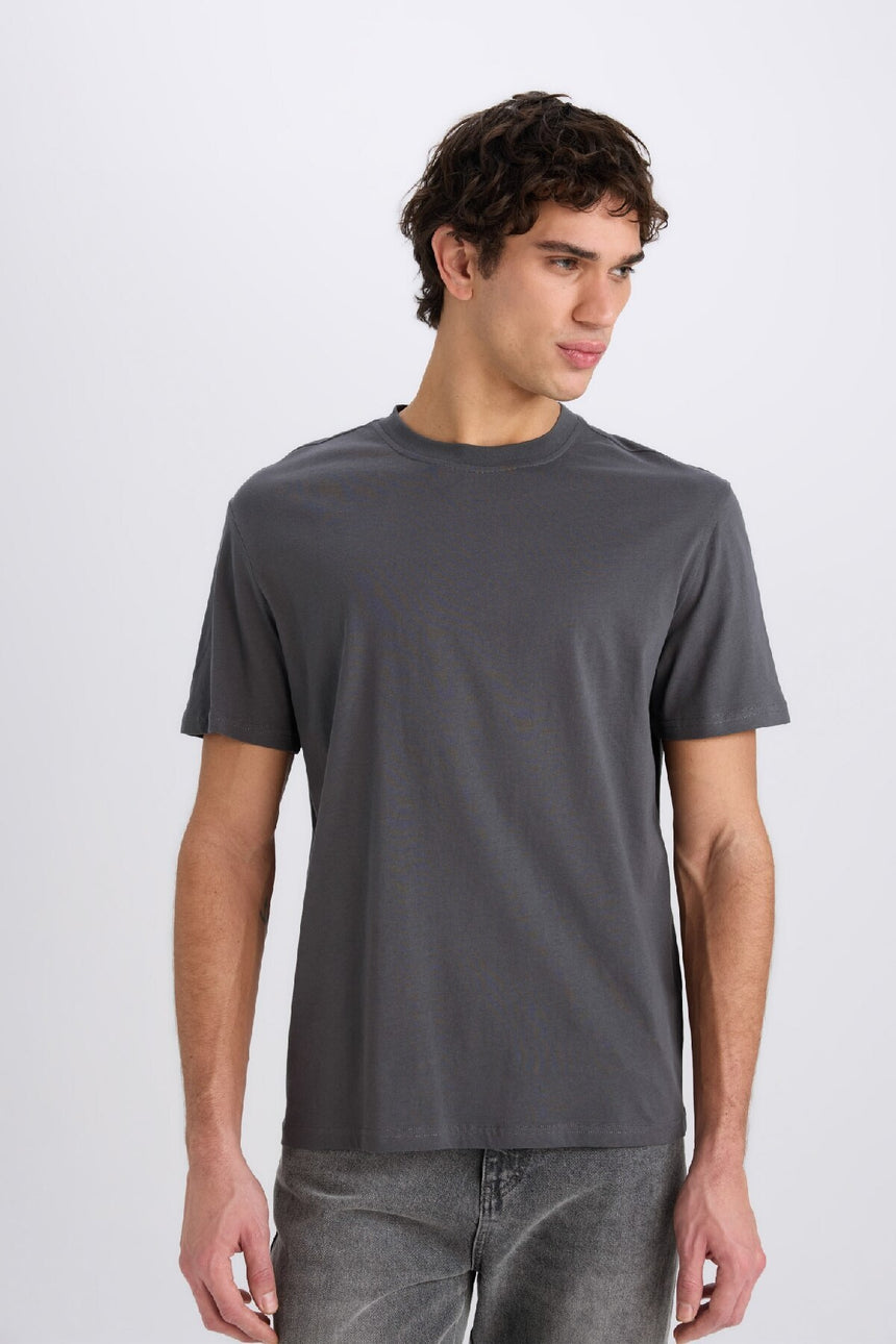 DeFacto V7699AZ Erkek T-Shirt - Antrasit