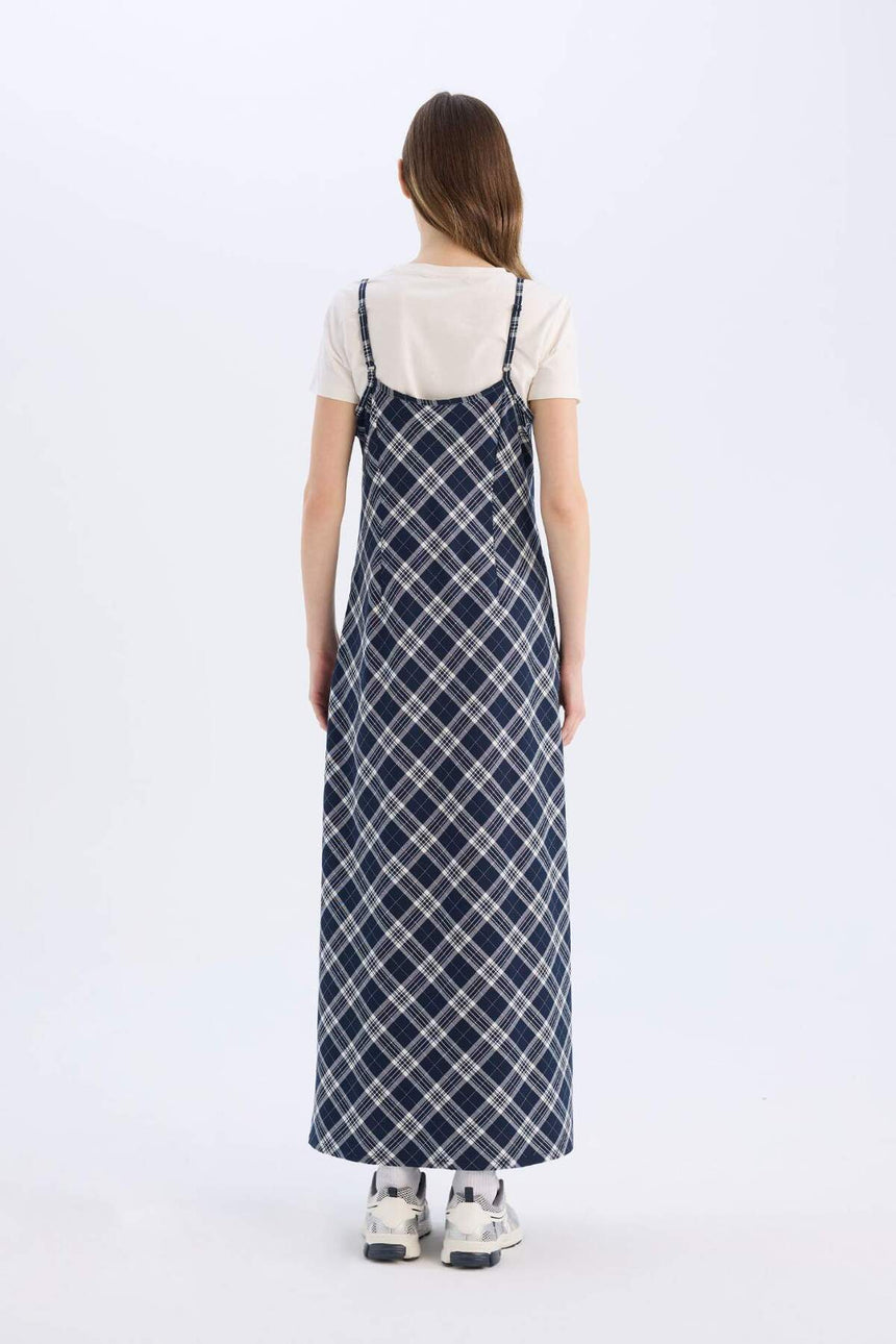 Defacto Kadın Short Sleeve Woven Dress E4397Ax - Koyu Lacivert