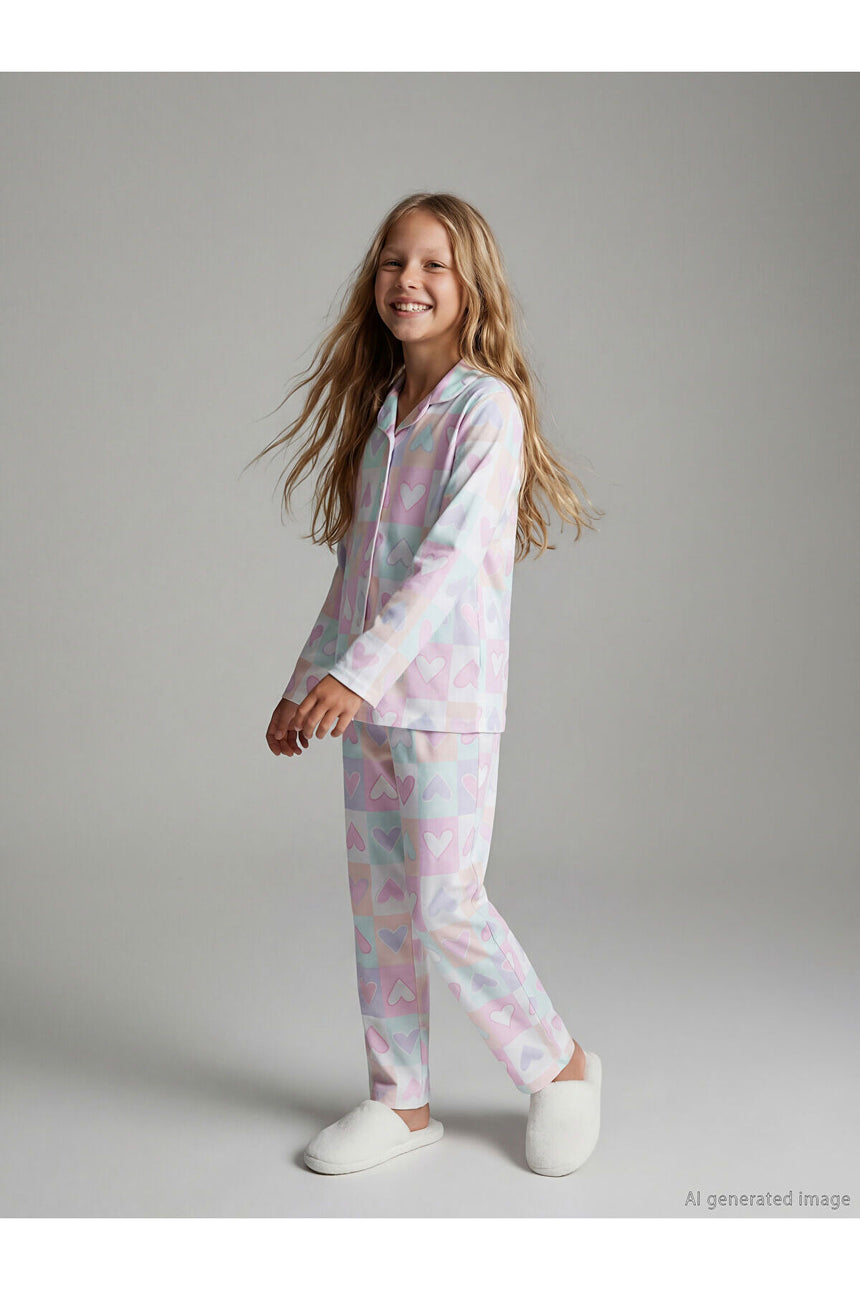 LC Waikiki Çocuk Pijama Takımı S66889B4 - Beyaz