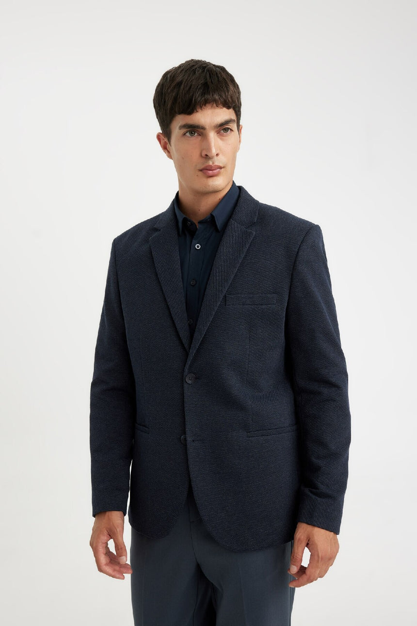 DeFacto Erkek Slim Fit Blazer Ceket N0503AZ - Koyu Lacivert