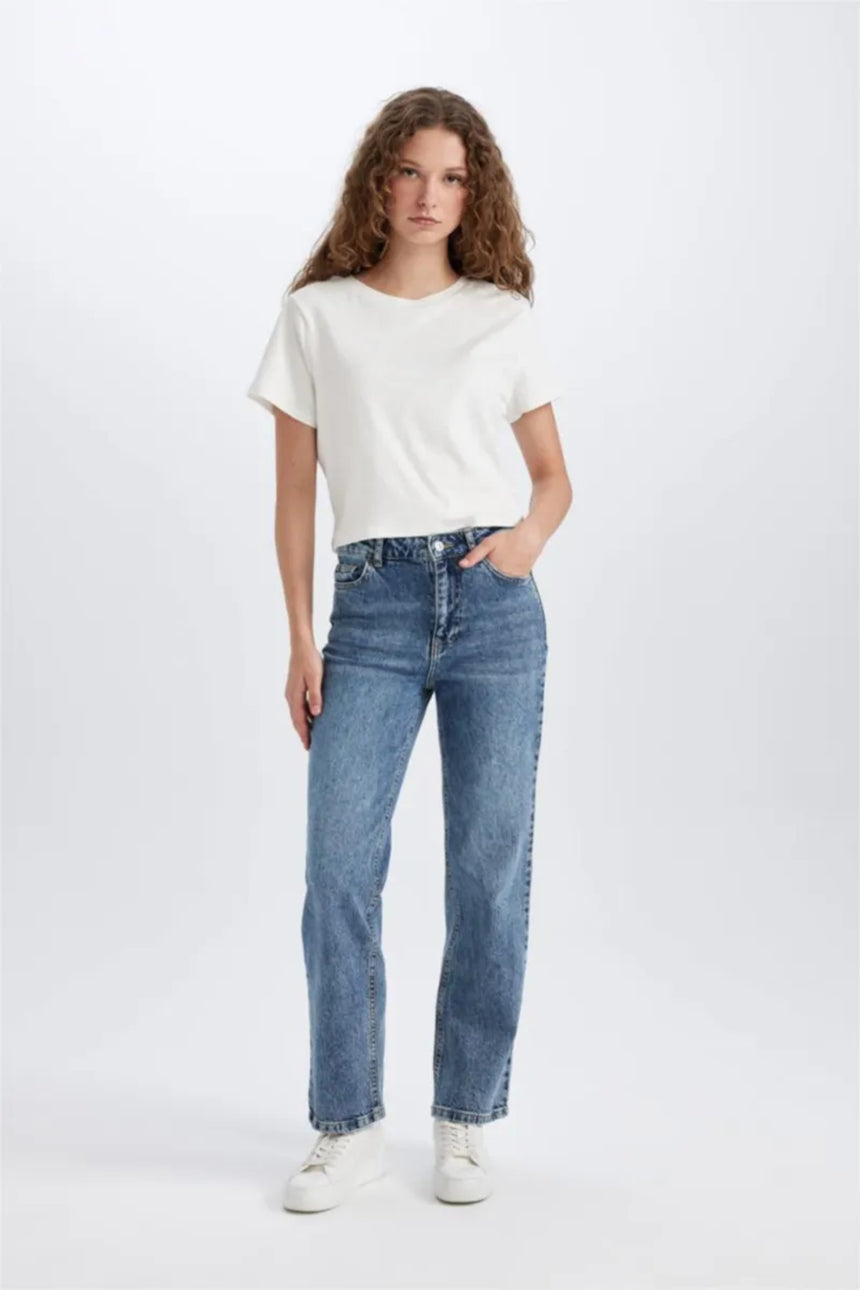 DeFacto Kadın Jean Pantolon D8155AX - Mavi
