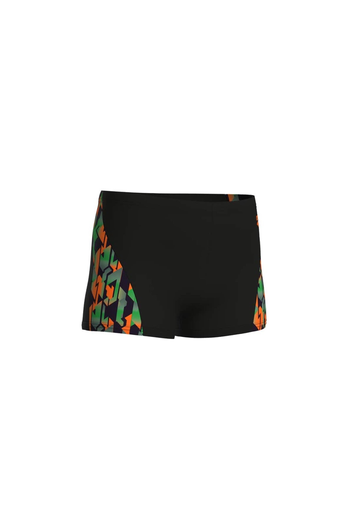 Arena Print Swim Short Erkek Çocuk Deniz Şortu 010755530 - Siyah Turuncu