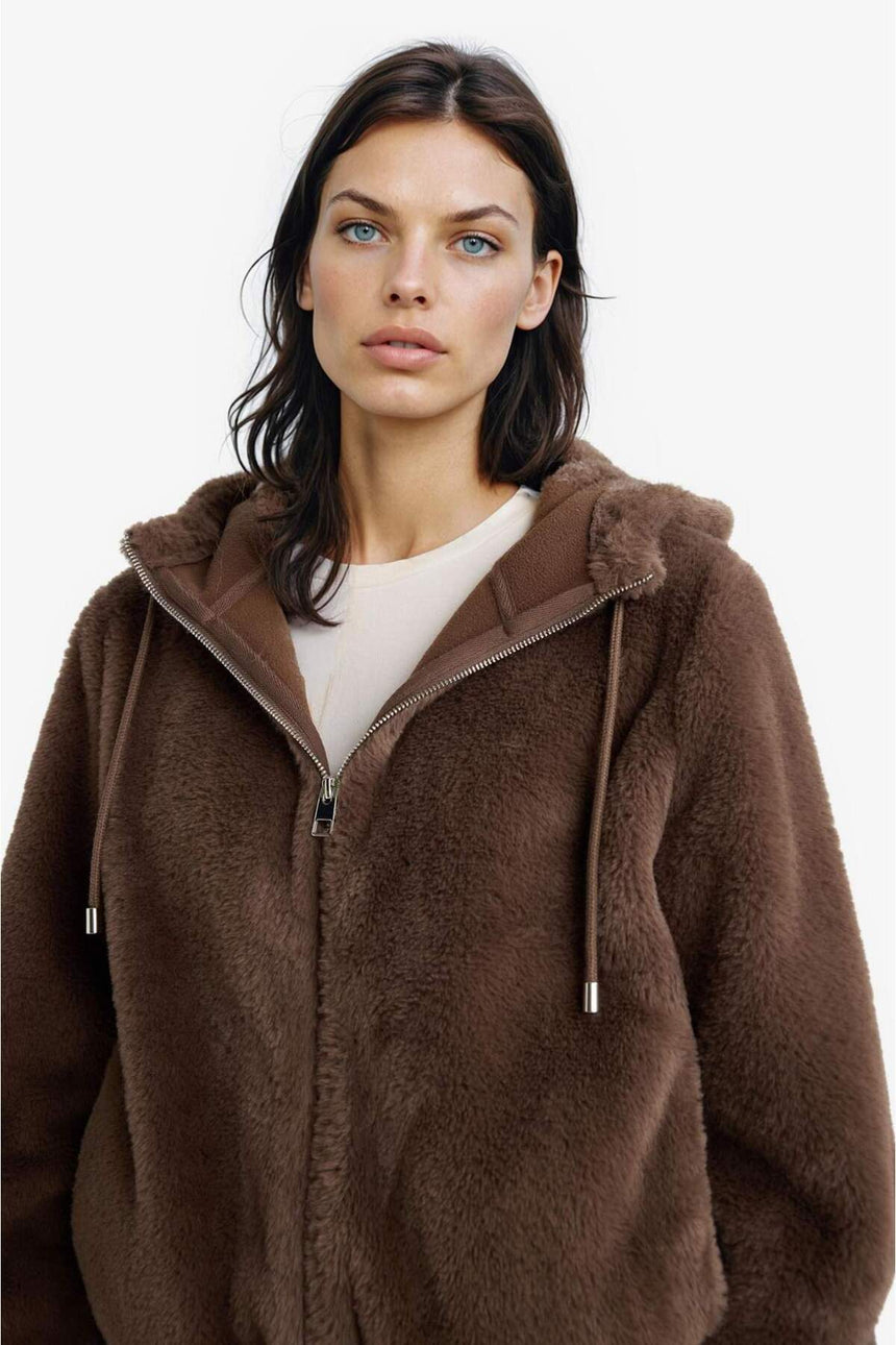 Defacto Kadın Faux Fur F2148Ax - Gri/ Kahverengi