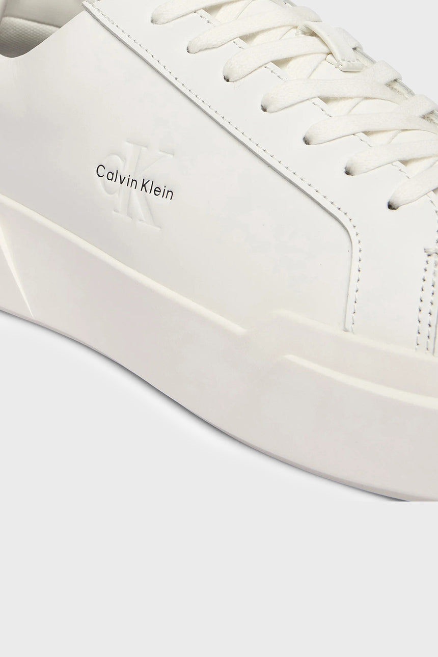 Calvin Klein Erkek CHUNKY CUPSOLE LACEUP LTH YM0YM01344 - Beyaz