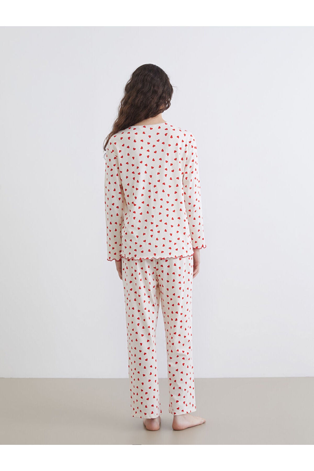 LC Waikiki Kadın Hamile Gömlek Yaka Pijama Takımı S69198H8 - Ekru