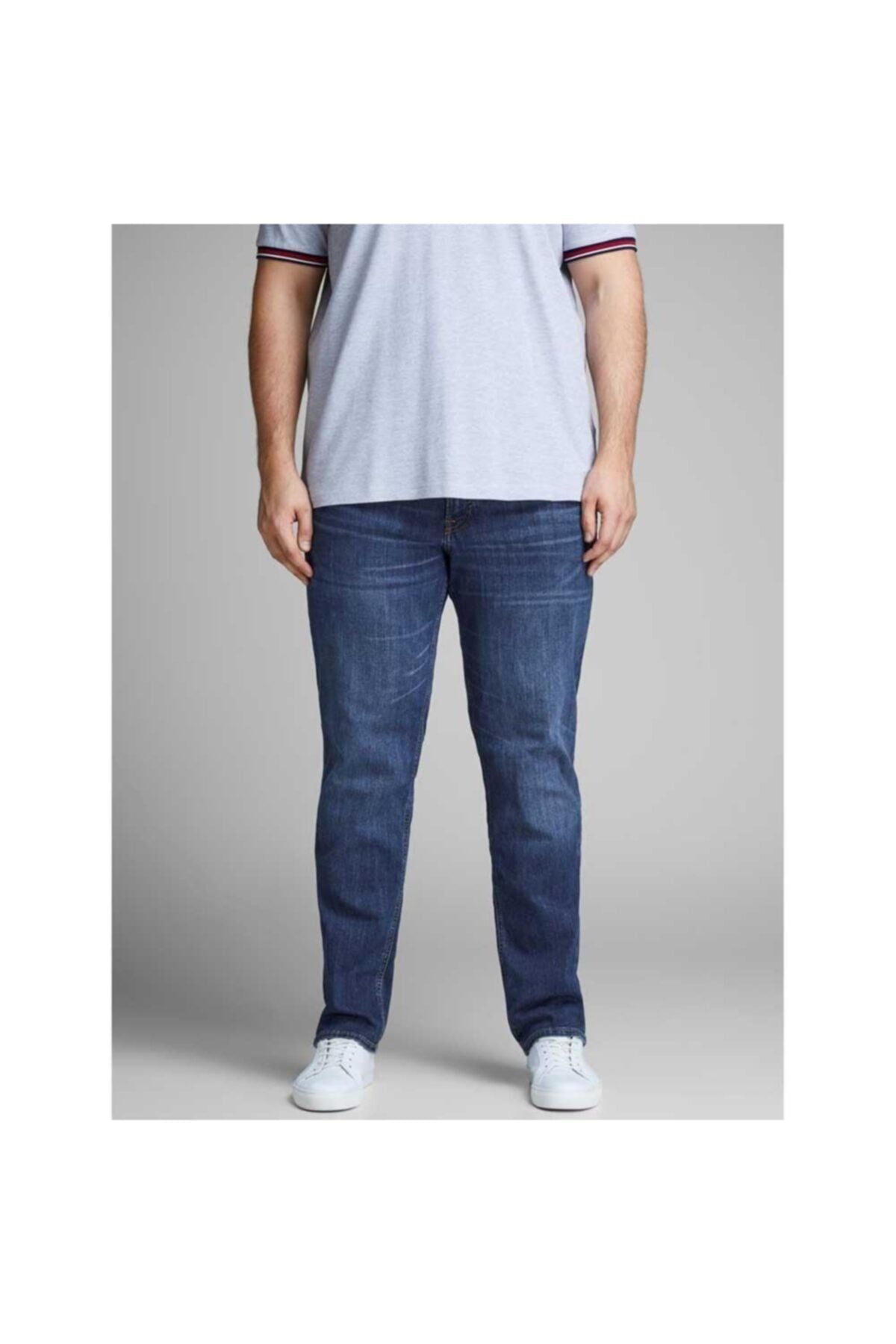 Jack & Jones Tim Original Erkek Büyük Beden Slim Fit Jean 12153646 - Mavi