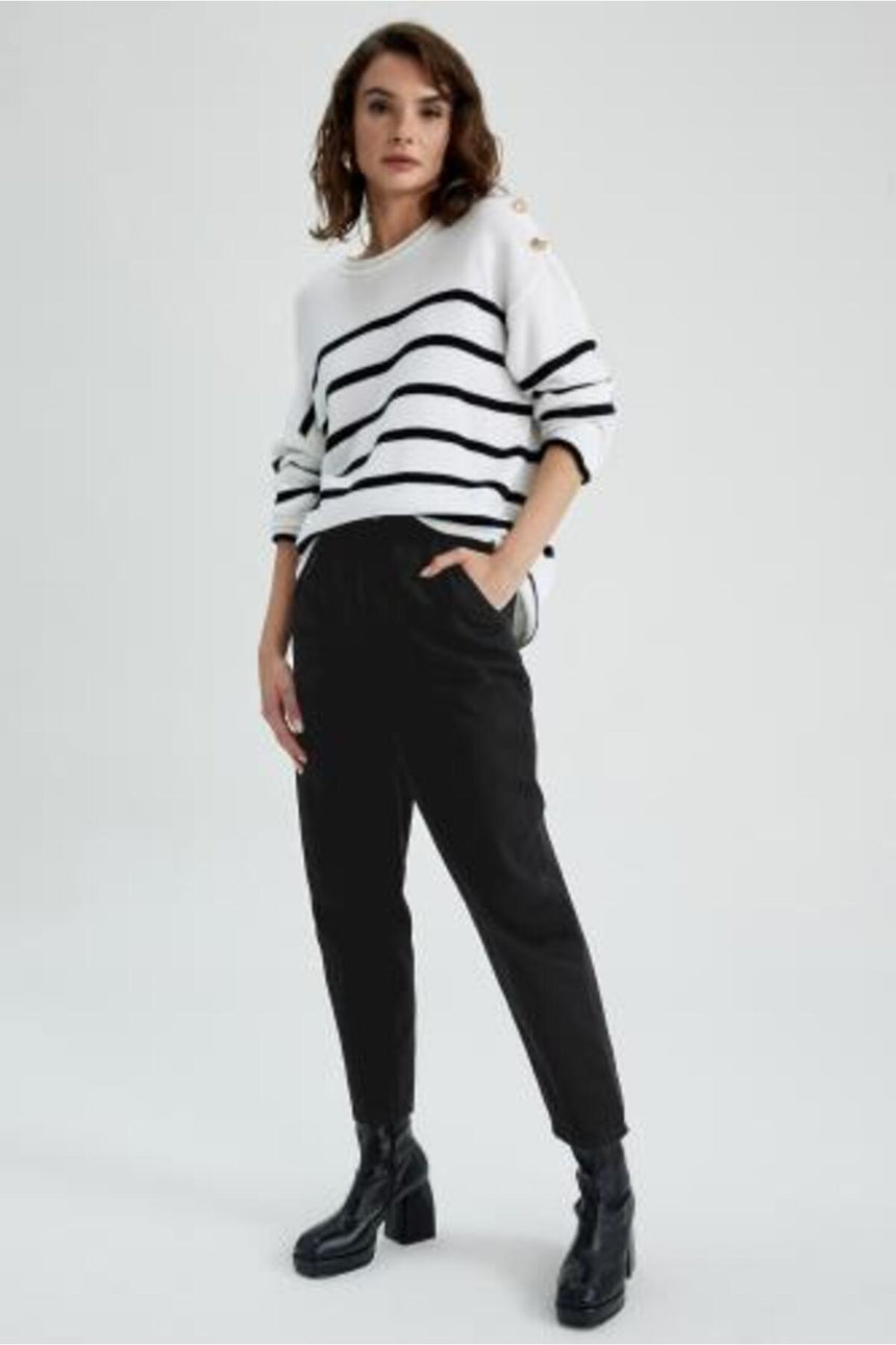 DeFacto Kadın Wide Leg Pantolon S2790AZ - Siyah