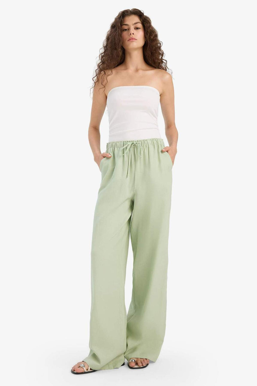 Defacto Kadın Trousers E1981AX - Yeşil