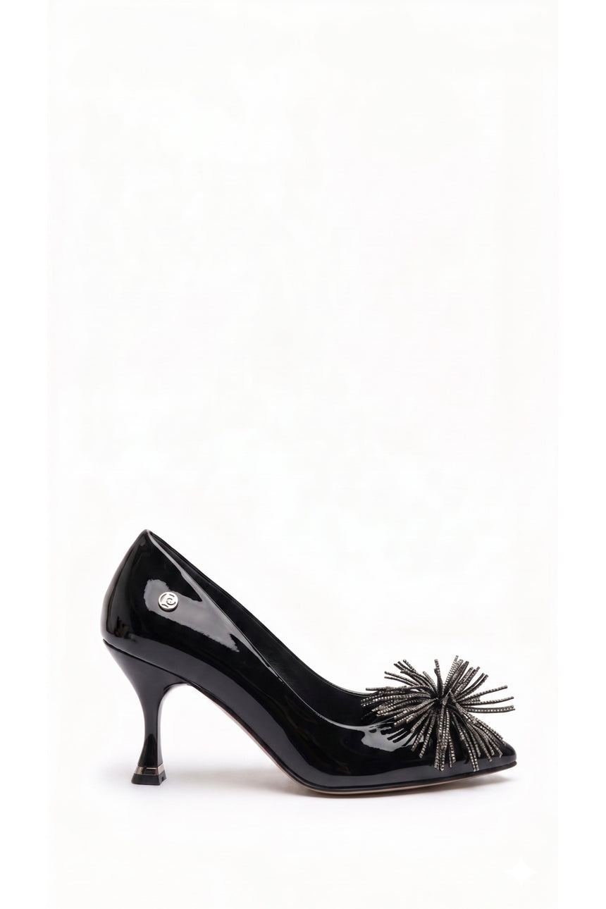 Pierre Cardin Kadın Stiletto - Siyah Parlak