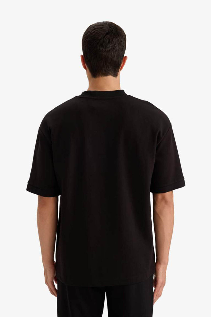Defacto Erkek Short Sleeve T-Shirt F9856AX - Siyah