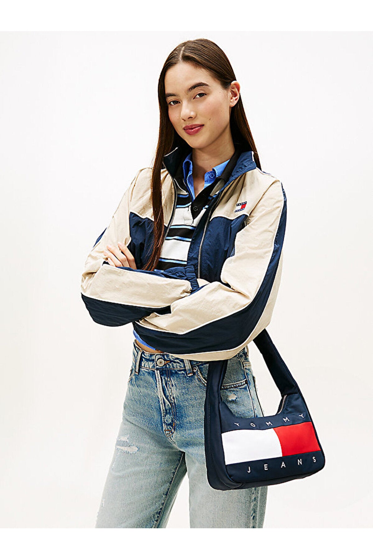 Tommy Hilfiger TJW AW0AW18074 Kadın Omuz Çantası - Mavi