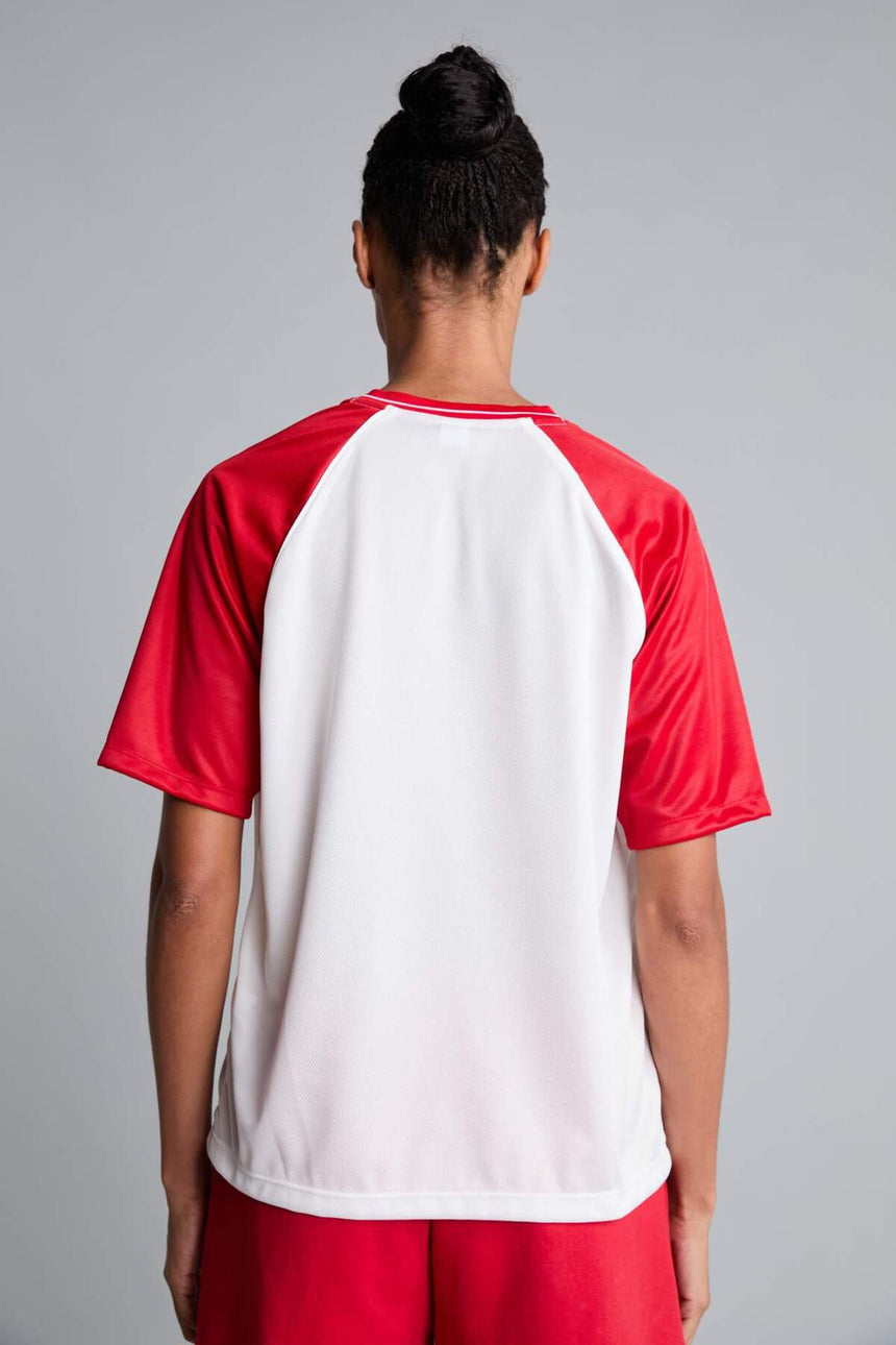 DeFacto I1228AX Kadın T-Shirt - Beyaz Kırmızı
