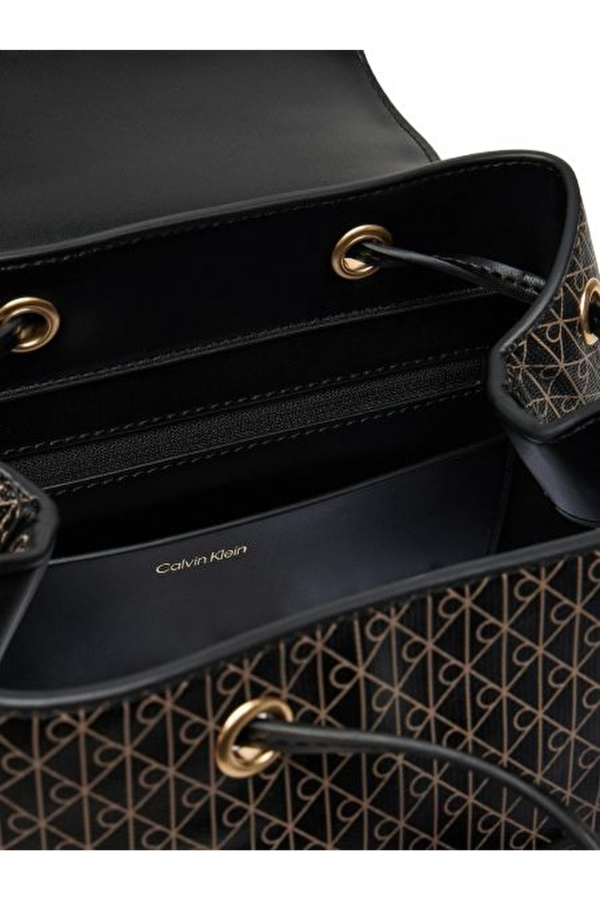 Calvin Klein Kadın EMBLEM AOP MINI BACKPACK LV04F3507G - Siyah