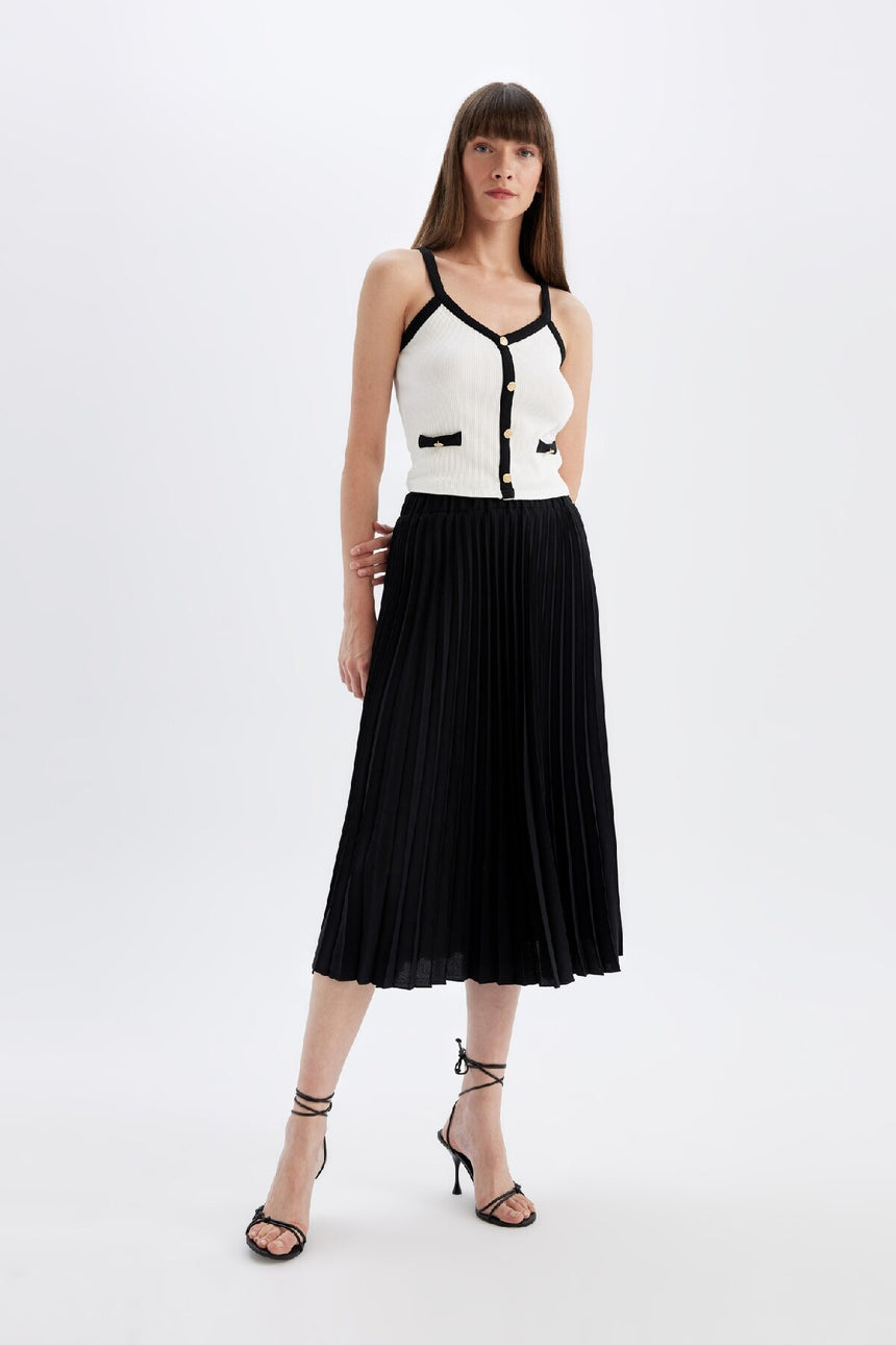 Defacto Kadın Woven Skirt B9014Ax - Siyah