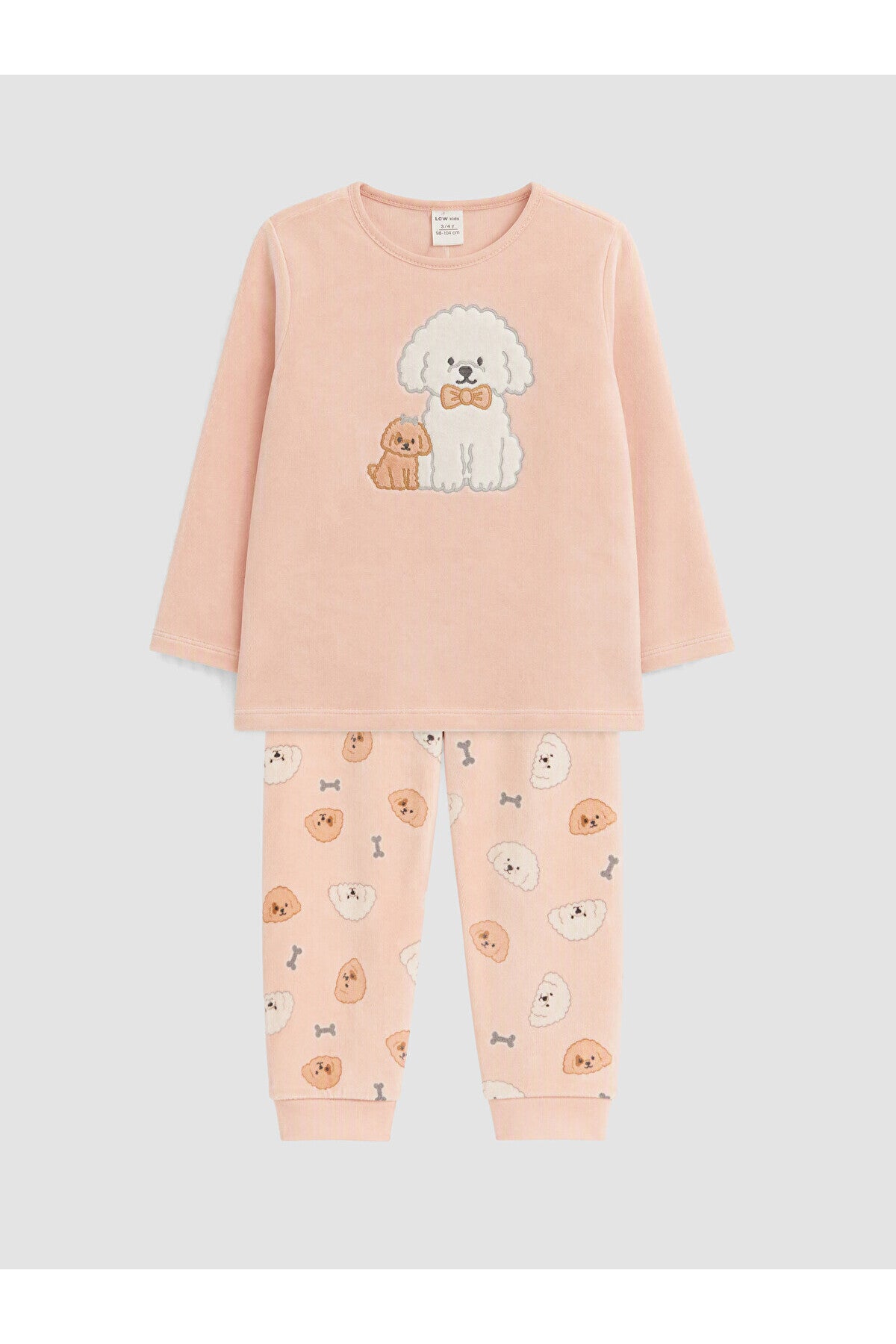 LC Waikiki Kız Çocuk Kadife Pijama Takımı W66171B1 - Pembe