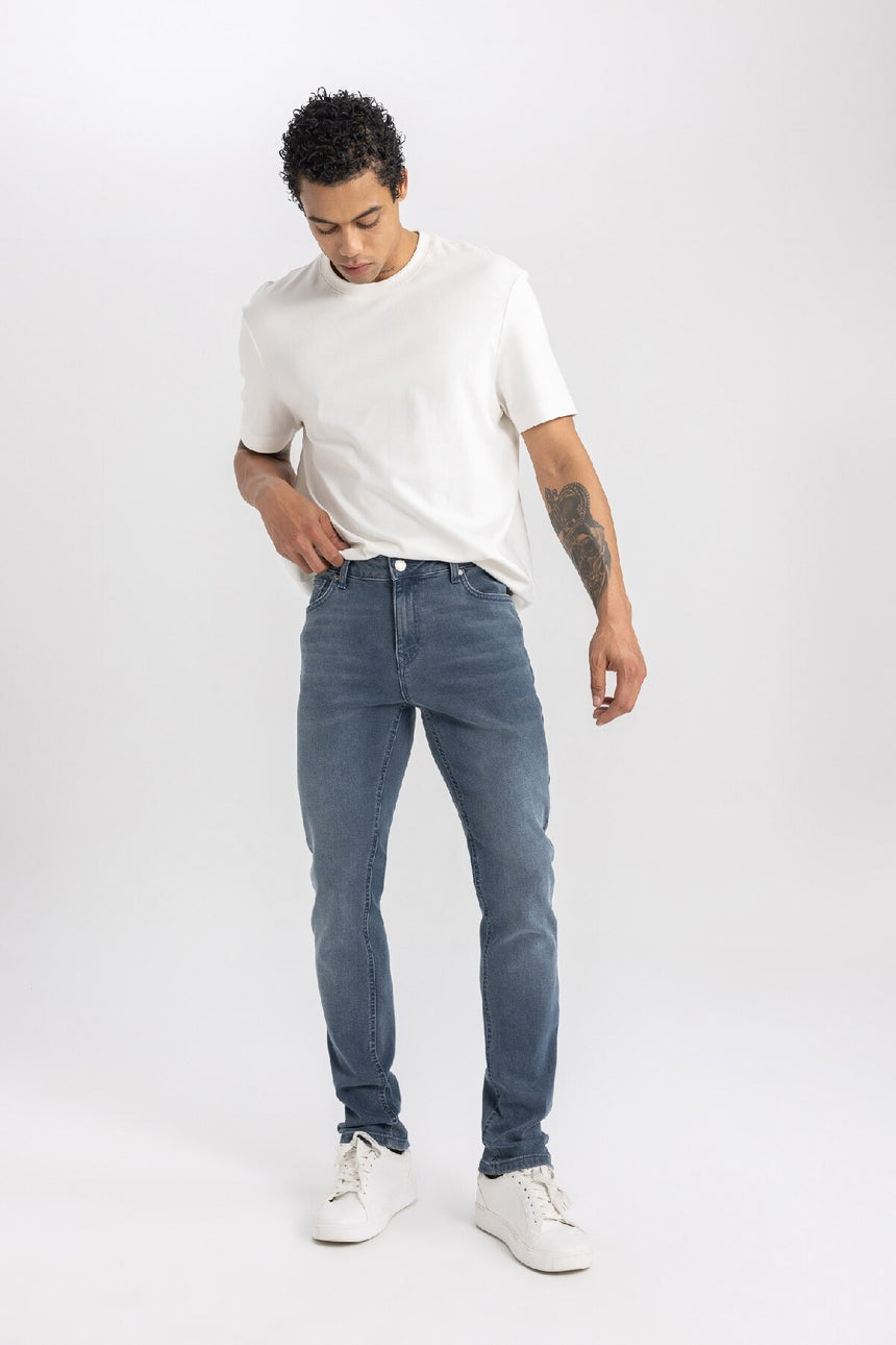 DeFacto B3622AX Erkek Jean Pantolon - Mavi / Gri