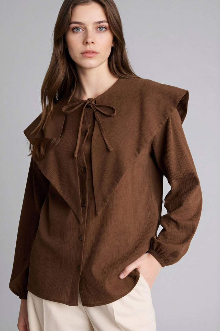 Defacto KADIN Woven Top G9244AX - Kahverengi