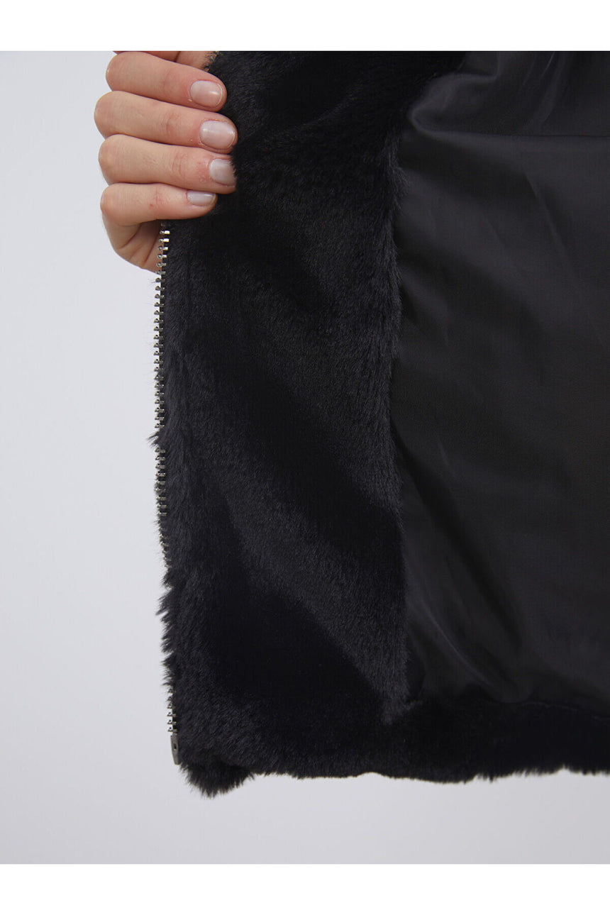 LC Waikiki Kadın Oversize Kaban W5DP06B8 - Siyah