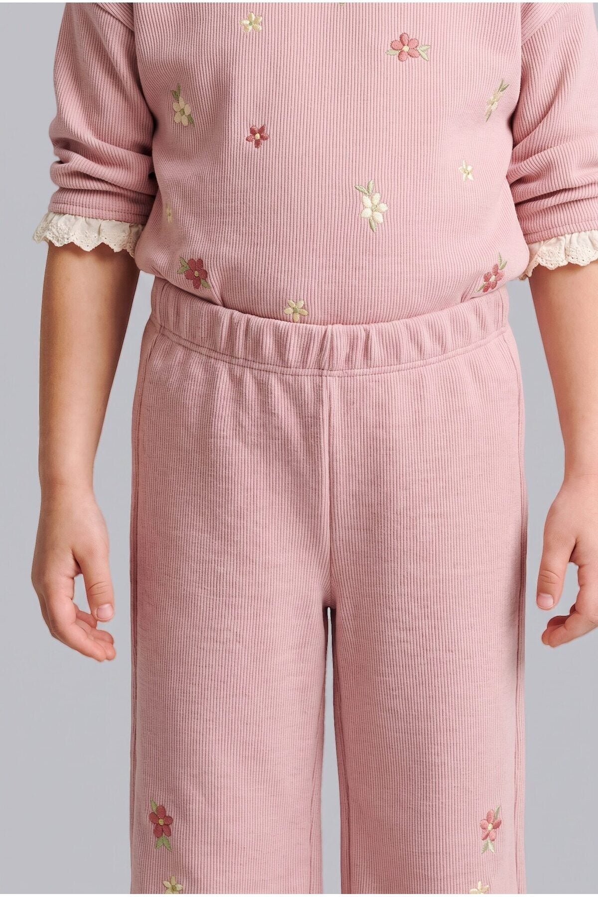DeFacto Çocuk Wide Leg Eşofman Altı I5584A5 - Gül Kurusu