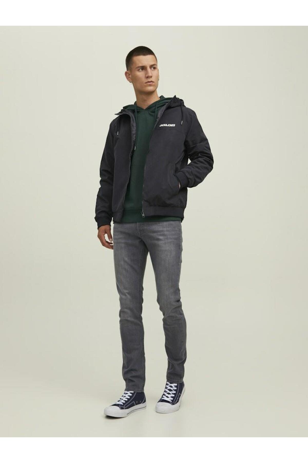 Jack & Jones Rush Erkek Büyük Beden Kapüşonlu Bomber Mont 12243517 - Siyah