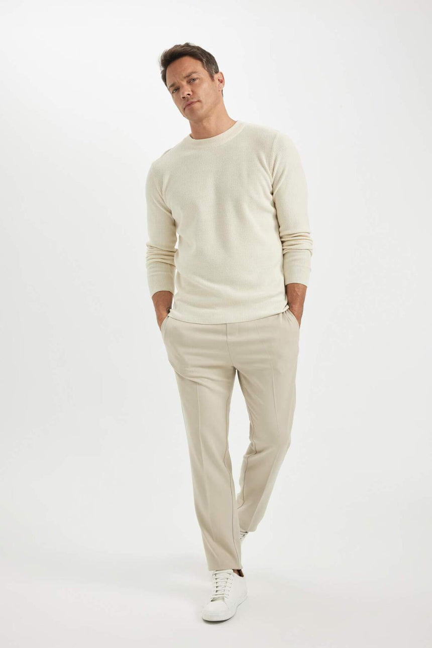 Defacto Erkek Pullover A5181Ax - Ekru