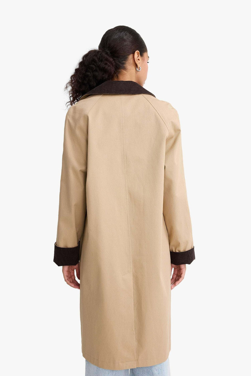 Defacto Kadın Trenchcoat E8594Ax - Açık Kahve